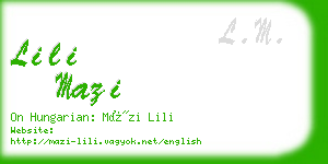 lili mazi business card